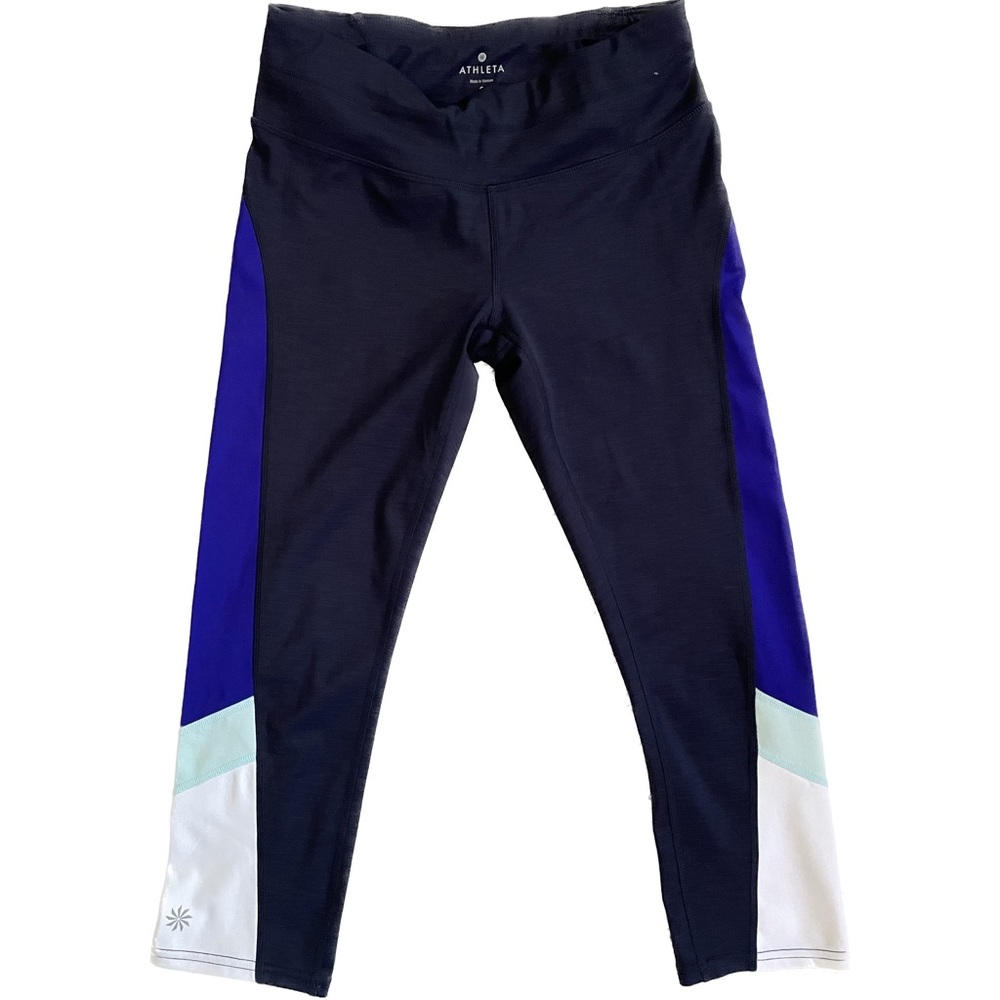 2/$30 SALE Athleta Navy High Rise Cropped Leggings Size Small